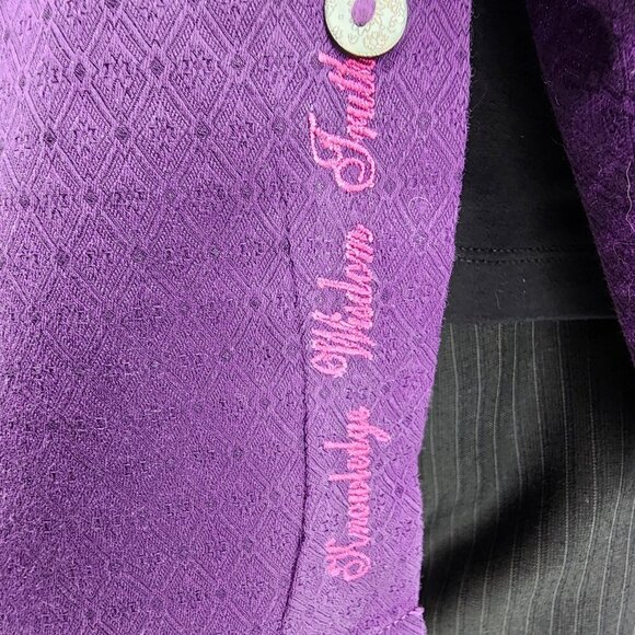 Robert Graham Mens Purple Textured Long Sleeve Button-Up Shirt - Picture 4 of 9